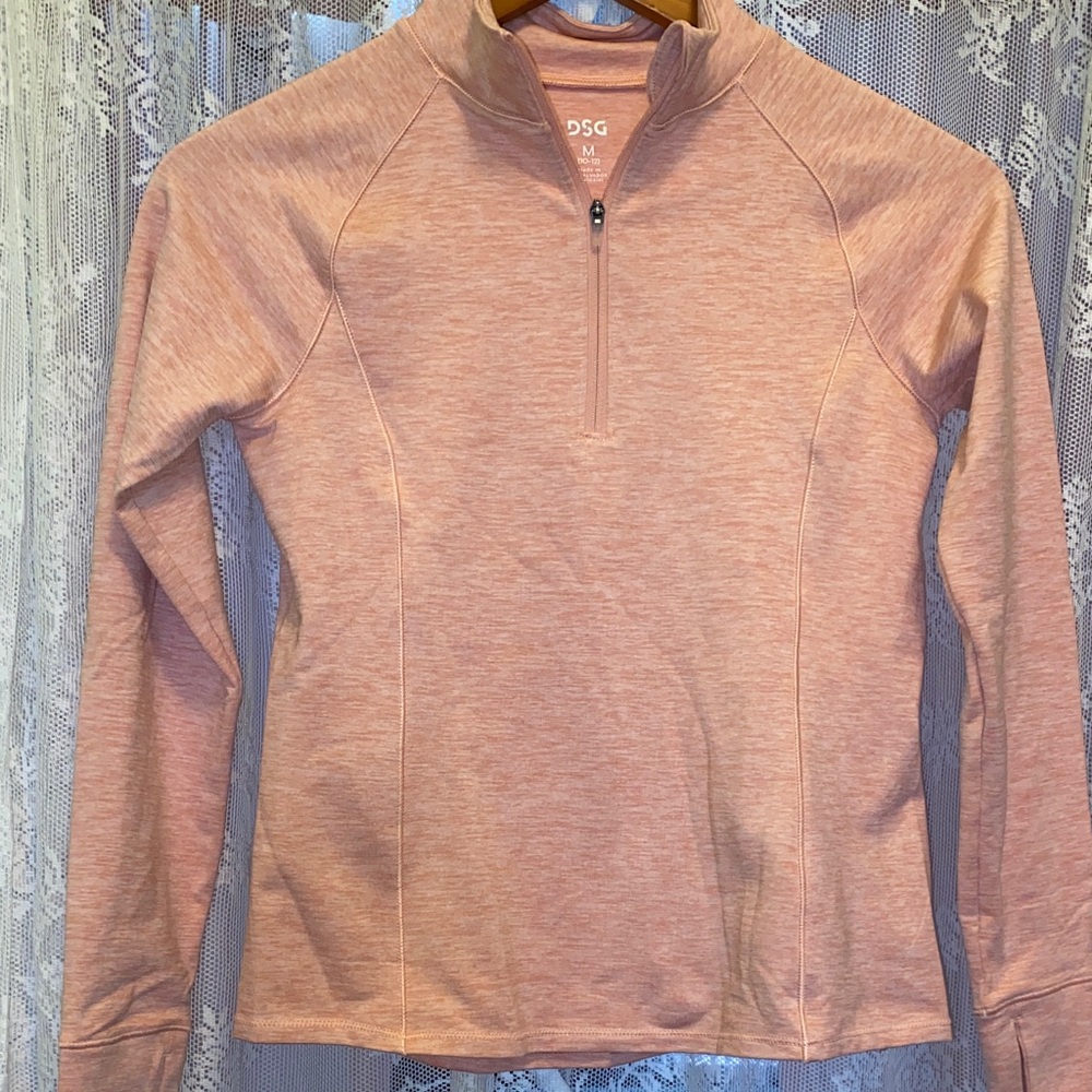 DSG Girl’s Light Pink Quarter-Zip Sweatshirt